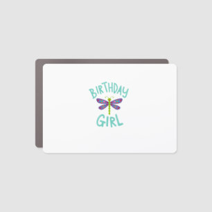 Birthday girl shirt Dragonfly birthday party tee s Car Magnet