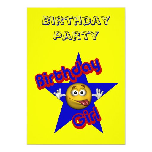 Smiley Face Birthday Invitations 5