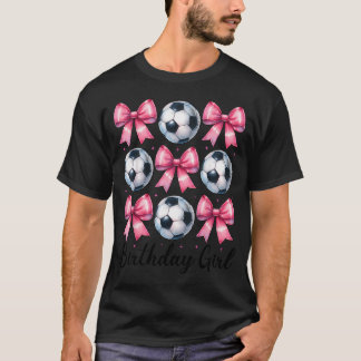 Birthday Girl Soccer Girl Soccer Mom Mama Pink T-Shirt