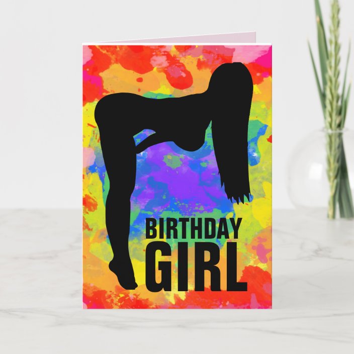 Birthday Girl Spanking Time Greeting Card