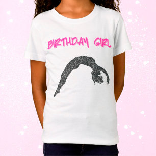 "Birthday Girl" Sparkly Gymnast T-Shirt