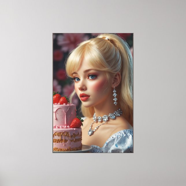 Birthday Girl Stretched Canvas Print (Front)