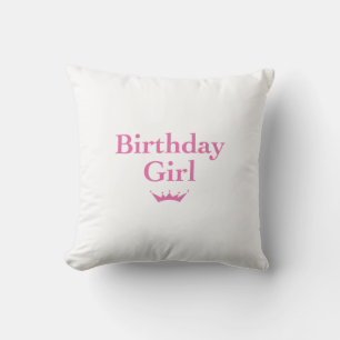 Birthday Girl Throw Pillow