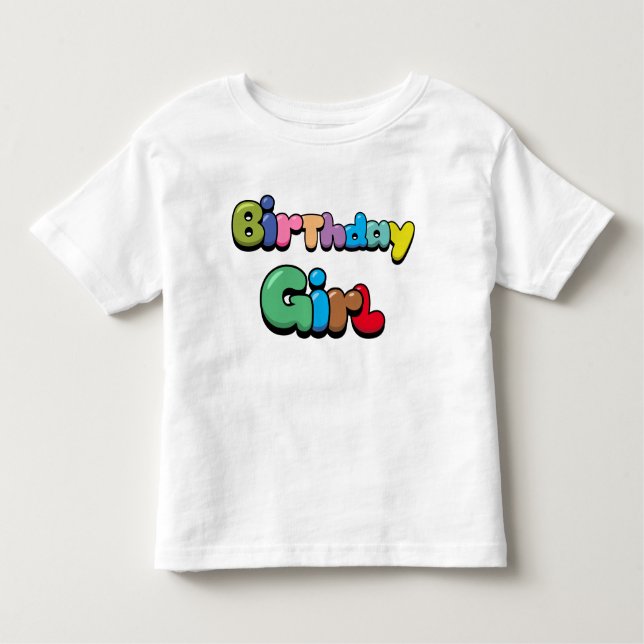 Birthday girl toddler t-shirt (Front)