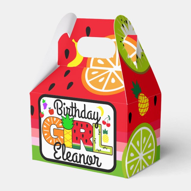 Birthday Girl Twotti Fruitti | Tuitti Fruity |  Favor Boxes (Front Side)