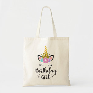Birthday Girl  Unicorn Tote Bag