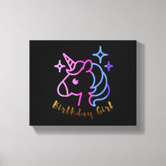 Birthday Girl unicorn unicorn unicorn gift Canvas Print