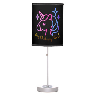 Birthday Girl unicorn unicorn unicorn gift Table Lamp