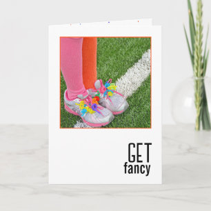 Birthday Girl Wearing Pipe Cleaners On Her Shoes Card