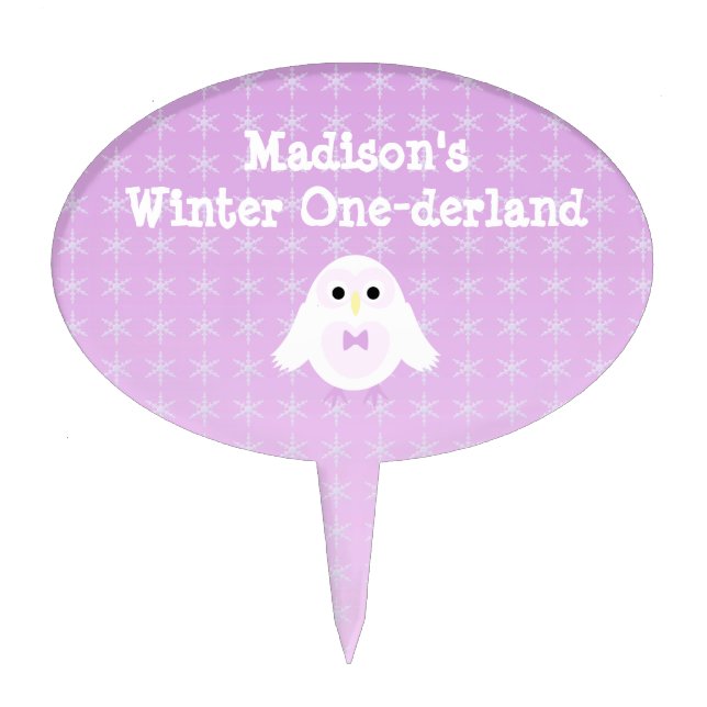 Birthday Girl Winter Onederland Cake Topper (Front)