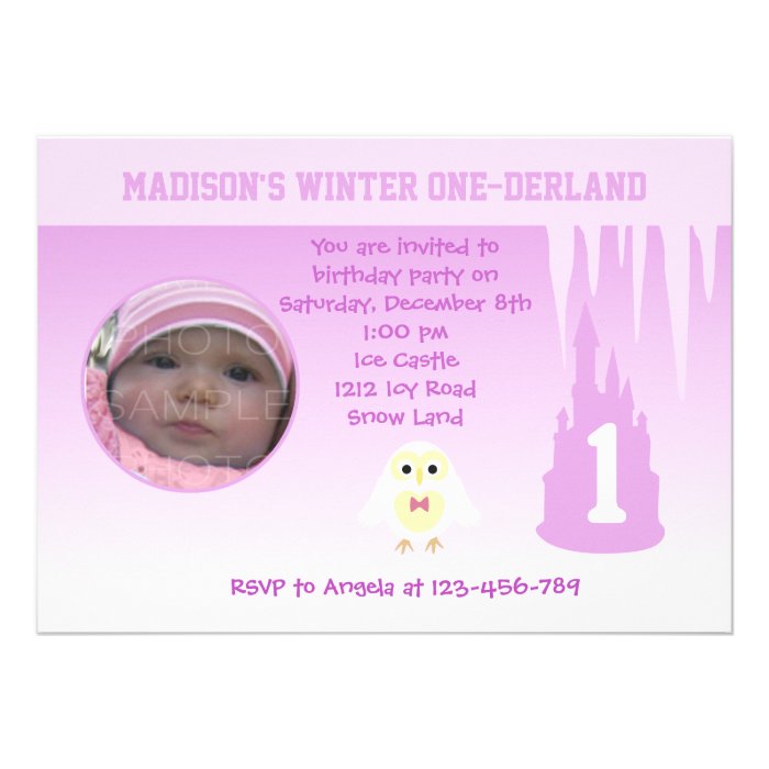 Birthday Girl Winter Onederland invitation