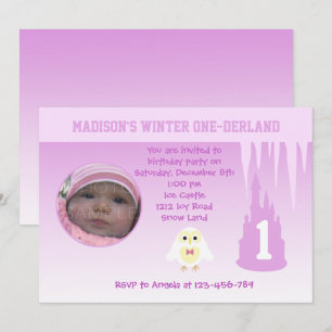 Birthday Girl Winter Onederland invitation