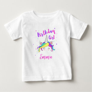 Birthday girl with customizable name baby T-Shirt