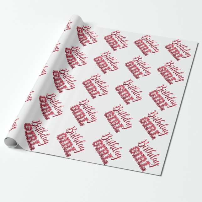 Birthday Girl Wrapping Paper (Unrolled)