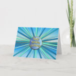 Birthday - GIRLFRIEND - Sunburst - Blues/Golds Card<br><div class="desc">Bright cheery birthday greeting to that person who is full of sunshine.</div>