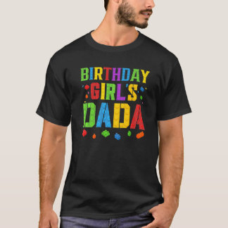 Birthday Girl's Dada Blocks Master Builder Brick B T-Shirt
