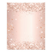 Birthday glitter rose gold blush budget invitation flyer (Back)