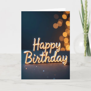 Birthday Glow Script Card