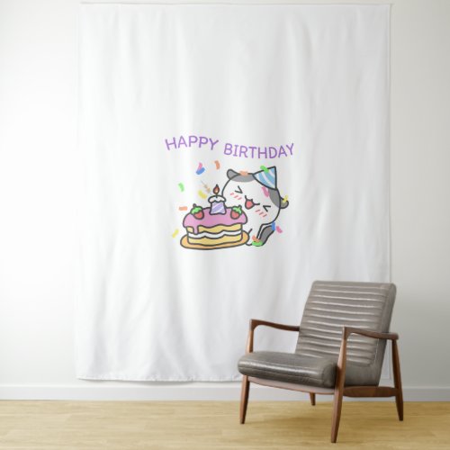 Birthday Glow Up Mode Tapestry