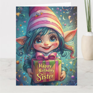 Birthday Gnome – Happy Birthday Sister Card