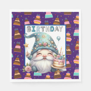Birthday Gnome Napkins