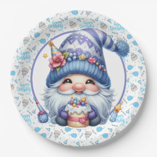 Birthday Gnome Paper Plates