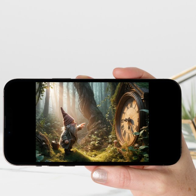 Birthday Gnome With Old Clock Card (Front Digital)