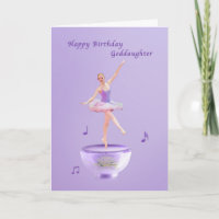Birthday, Goddaughter, Music Box Ballerina Card