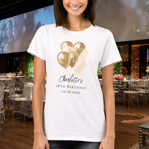 Birthday gold balloons T-Shirt