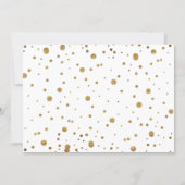 Birthday Gold Confetti # YEARS IN THE MAKING Photo Invitation (Back)