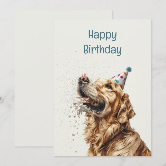 Birthday Golden Retriever Dog (Front/Back)