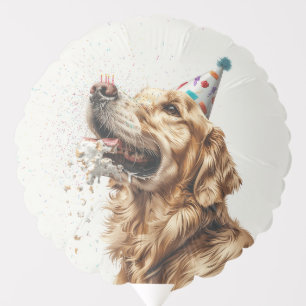 Birthday Golden Retriever Dog Balloon