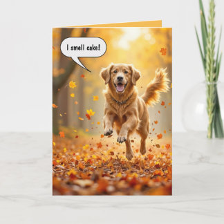 Birthday Golden Retriever Humor Card