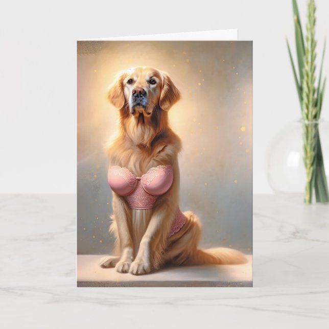 Birthday Golden Retriever Model Card (Front)