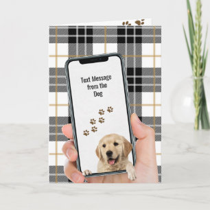 Birthday Golden Retriever text message cellphone Card