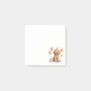 Birthday Goldendoodle Dog Birthday Cake Post-it Notes