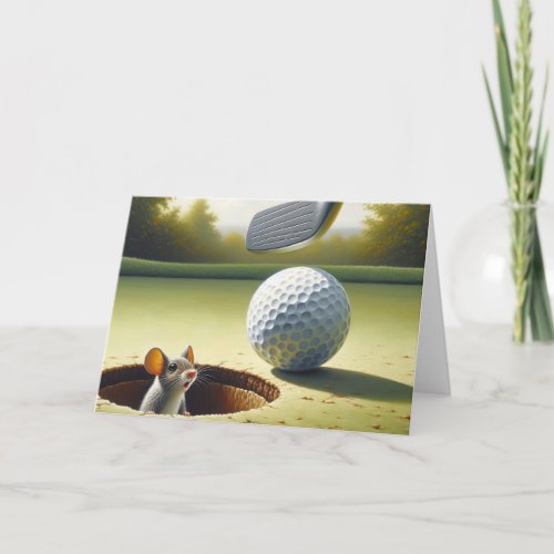 Birthday Golf Ball And Mouse Card