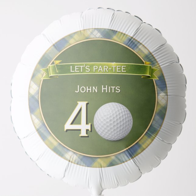  Birthday Golf / Golfing / Golfer Theme Balloon (Front)