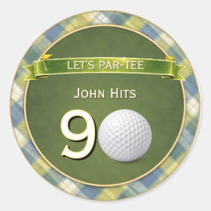 Birthday Golf / Golfing / Golfer Theme Classic Round Sticker