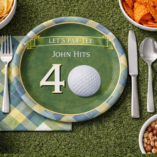  Birthday Golf / Golfing / Golfer Theme Paper Plates (Creator Uploaded)