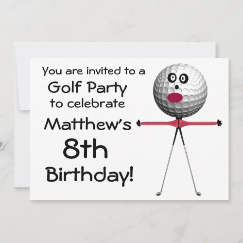 Birthday Golf Party Invitation