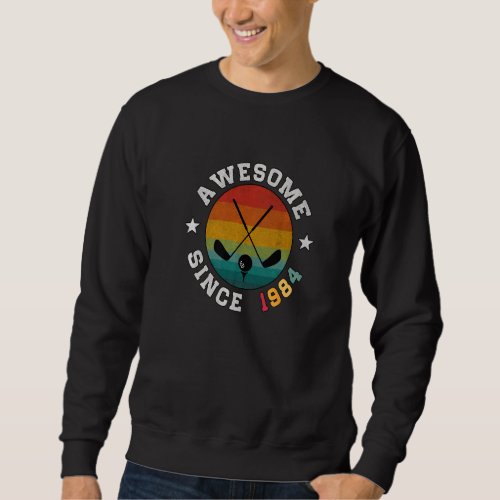 Birthday Golf Player  38 Years Old Awesome Since 1 Sweatshirt