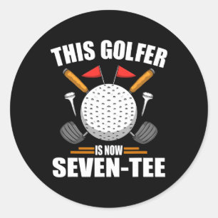 Birthday Golf Shirts For Men 70th Year Old Golfer Classic Round Sticker