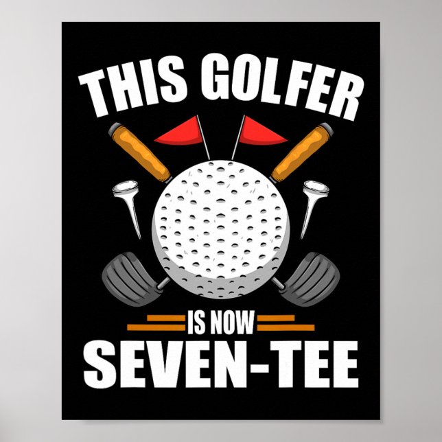 Birthday Golf Shirts For Men 70th Year Old Golfer  Poster (Front)