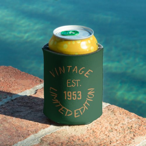 Birthday Golfer 70th Elegant Green Dad Stylish Can Cooler