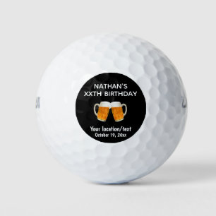 Birthday Golfer Age Beer Cheers  Golf Balls