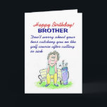 birthday golfer card<br><div class="desc">funny birthday greeting card,  birthday greeting card for brother</div>