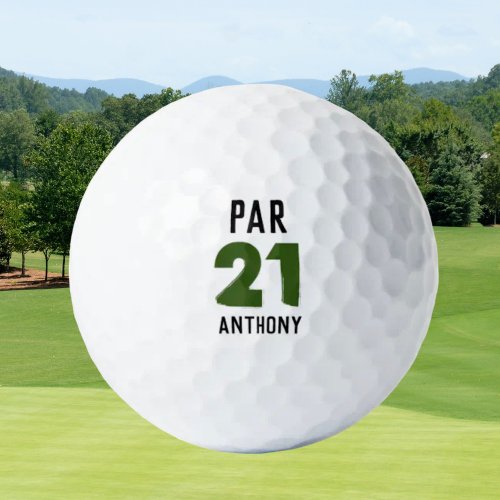Birthday Golfer Funny 21th Party Par Thirty Golf Balls