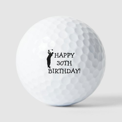 Birthday Golfer Funny 30th happy Dad Golf Balls