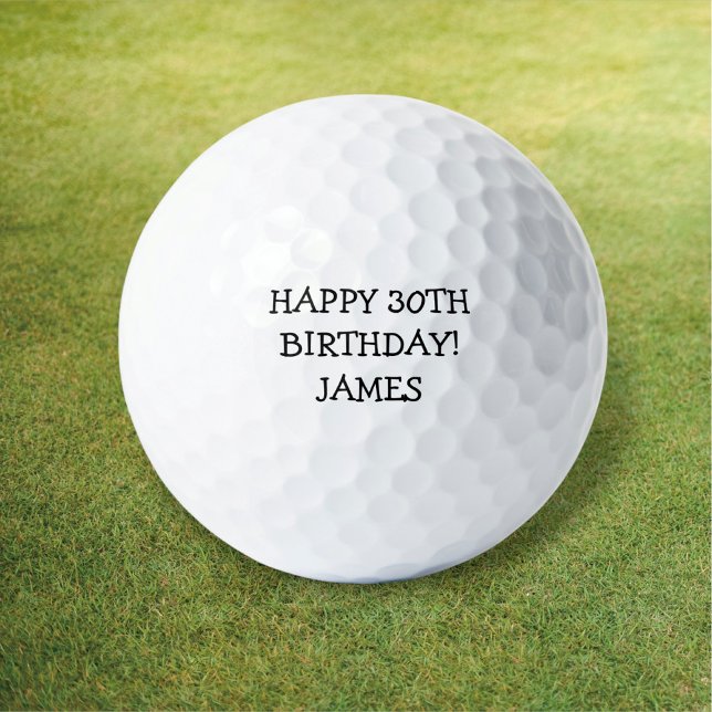 Birthday Golfer Funny 30th happy Dad Humor Golf Balls (Creator Uploaded)